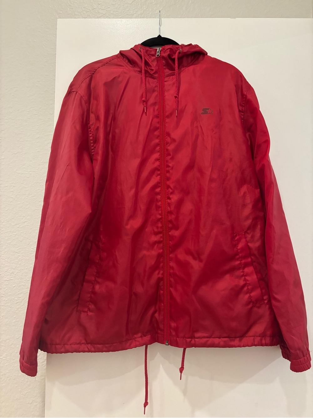 Vintage Starter Oversized hooded Jacket Windbreaker reflective star logo Y2K 90s